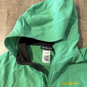 Patagonia Simple Guide women's green full zip athletic hoodie, size medium